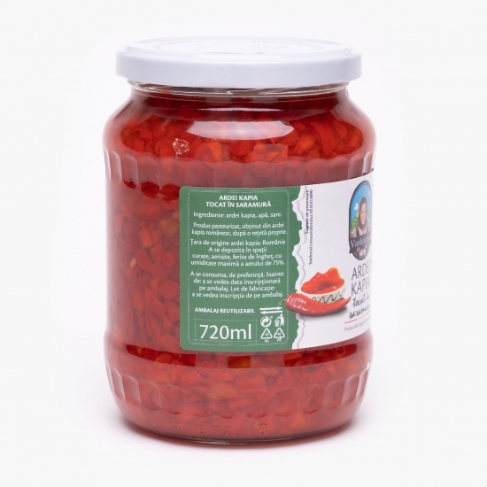 Ardei kapia tocat în saramură 680g