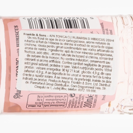 Apă tonică cu rubarbă și hibiscus 0.2l