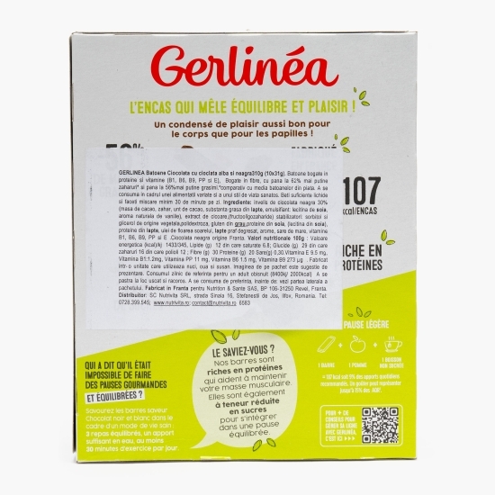 Batoane cu ciocolată neagră și albă 10x31g, 310g