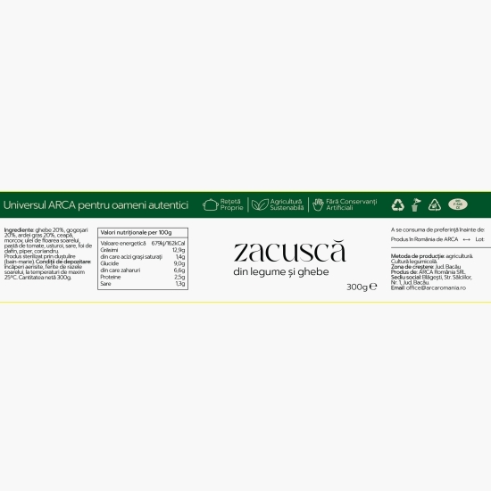 Zacuscă de legume și ghebe, 300g