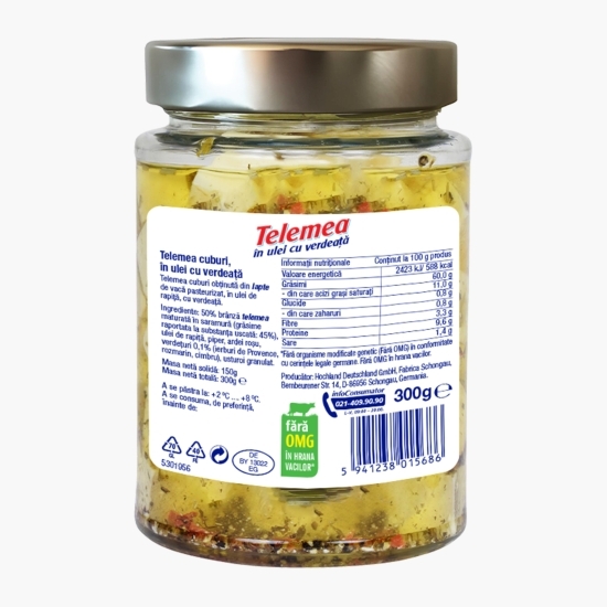 Telemea în ulei cu verdețuri 300g