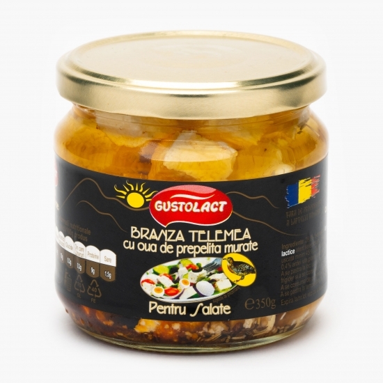 Brânză telemea cu ouă de prepeliță 350g