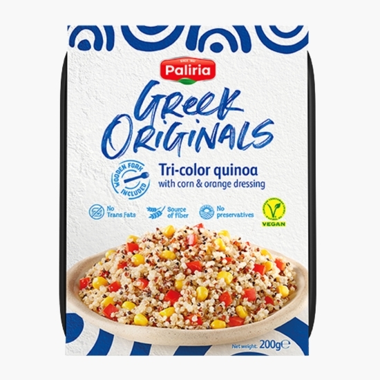Quinoa în trei culori, cu porumb și sos de portocale, 200g