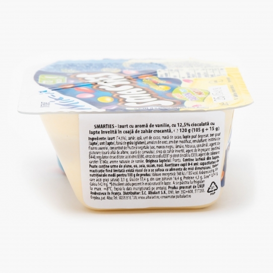Mix iaurt cu vanilie și Smarties 120g