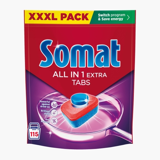 Detergent pentru mașina de spălat vase All in One Extra, 115 tablete