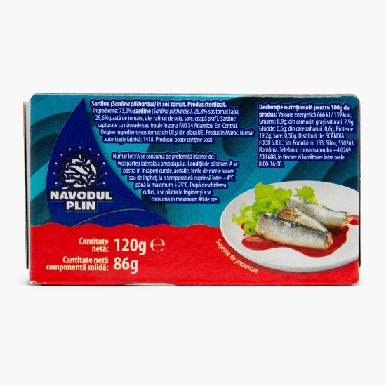 Sardine în sos tomat 120g