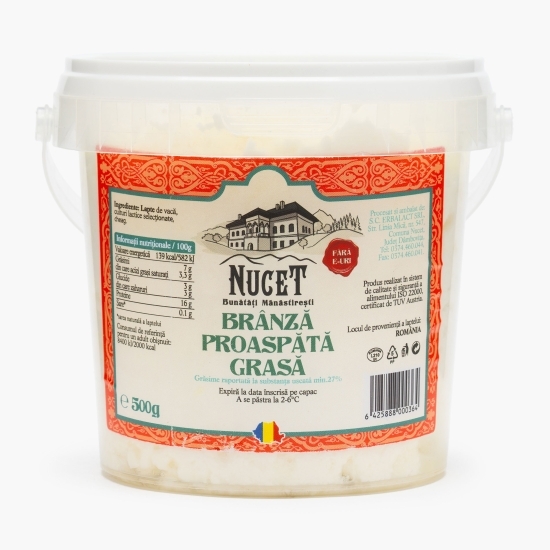 Brânză proaspătă de vacă 27% grăsime 500g