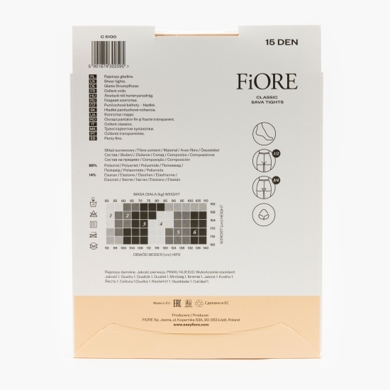 Ciorap Sava 15den Light Natural no. 3