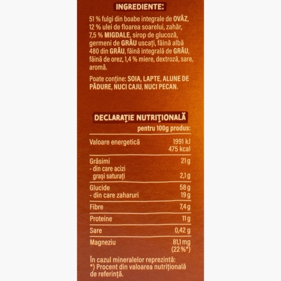 Musli Vitalis extra crocant cu miere și migdale 450g