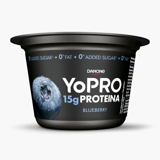 Produs lactat fermentat cu afine și îndulcitori, bogat în proteine, 0.1% grăsime, 160g