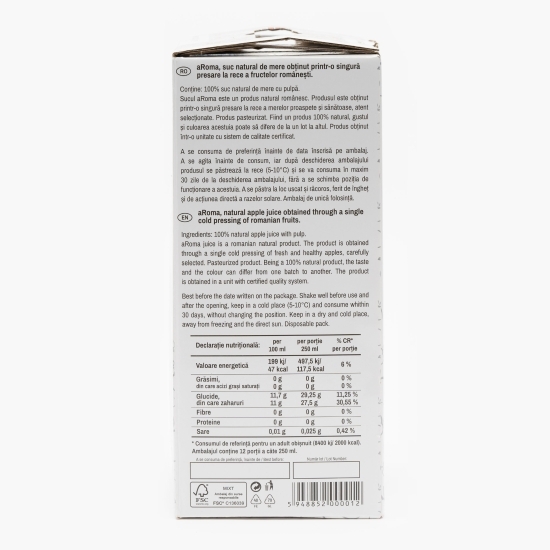 Suc natural de mere 3l