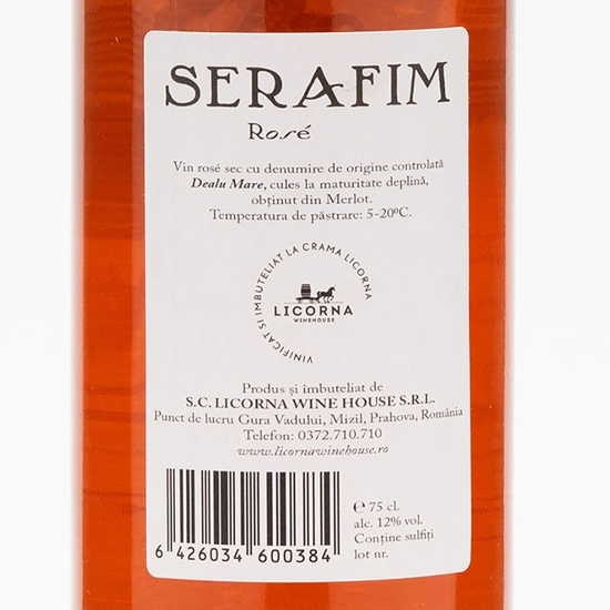 Vin rose sec Merlot, 12%, 0.75l