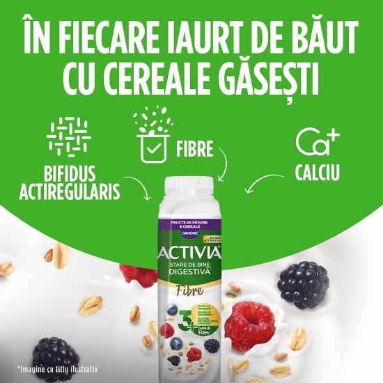 Iaurt de băut cu cereale integrale și fructe de pădure 320g