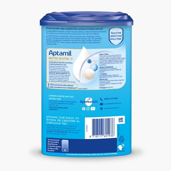 Lapte praf NUTRI-BIOTIK 3+, de la 3 ani, Nutricia, 800g