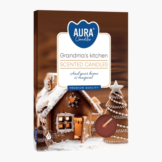 Lumânari parfumate pastilă aromă bucătăria Bunicii, 6 bucăți/cutie