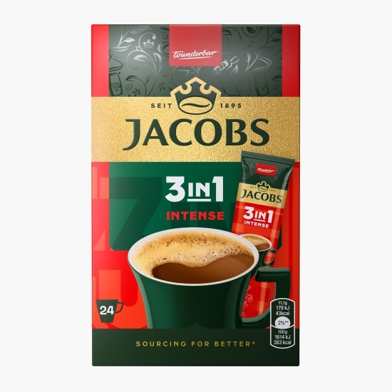 Intense 3în1 plicuri 24x17.5g, cafea instant 