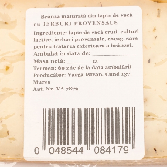 Brânză maturată cu ierburi provensale 250g 
