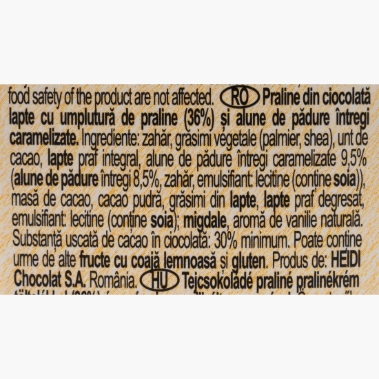 Praline din ciocolată lapte cu alune de pădure 120g