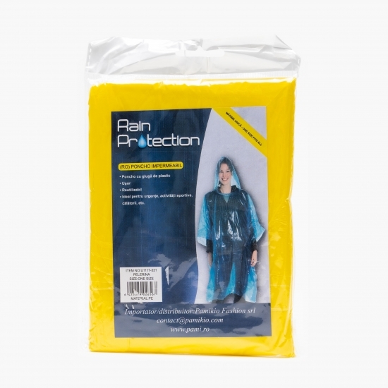 Pelerină de ploaie poncho galben