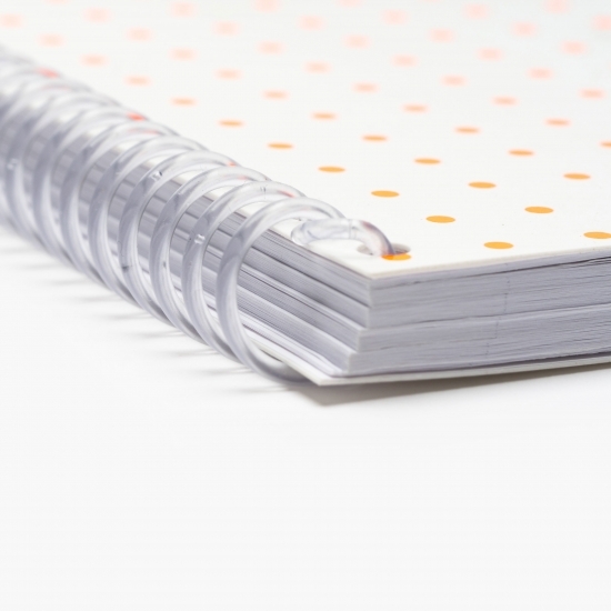 Caiet matematică, A4, copertă PP, cu spiră, 100 file, White