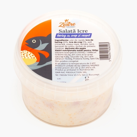 Salată de icre de hering cu crap și ceapă 200g