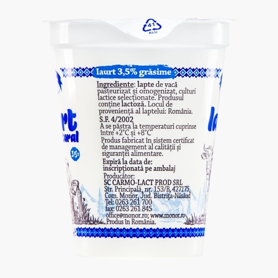 Iaurt natural 3.5% grăsime, 400g