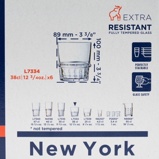 Set pahare longdrink New York, 6 buc x 380ml