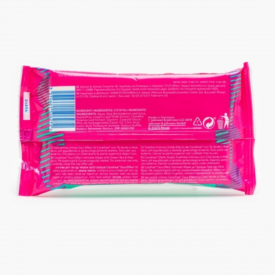 Şerveţele intime Duo Effect cu ceai verde şi aloe 20 buc