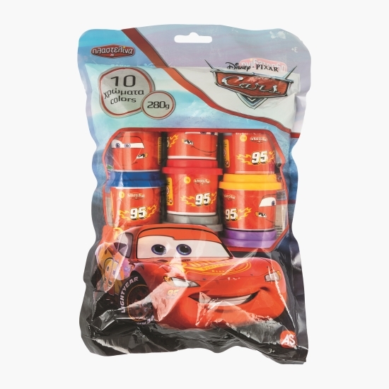 Borcănașe de plastilină în pungă de plastic Cars 10 buc 3+ ani