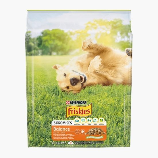 Hrană uscată pentru câini adulți, 2.4kg, Balance cu pui și legume