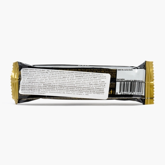 Baton proteic Qwizz, cu aromă de ciocolată și brownie, 60g 