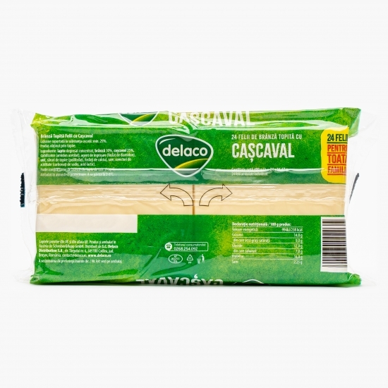 Brânză topită felii cu cașcaval 400g