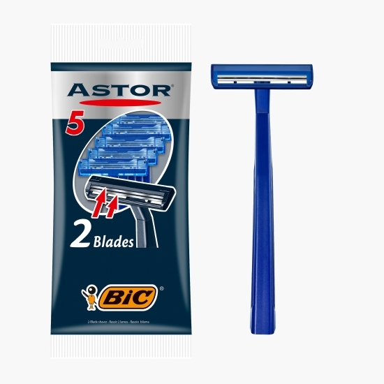 Aparate de ras Astor 2 lame, 5 buc