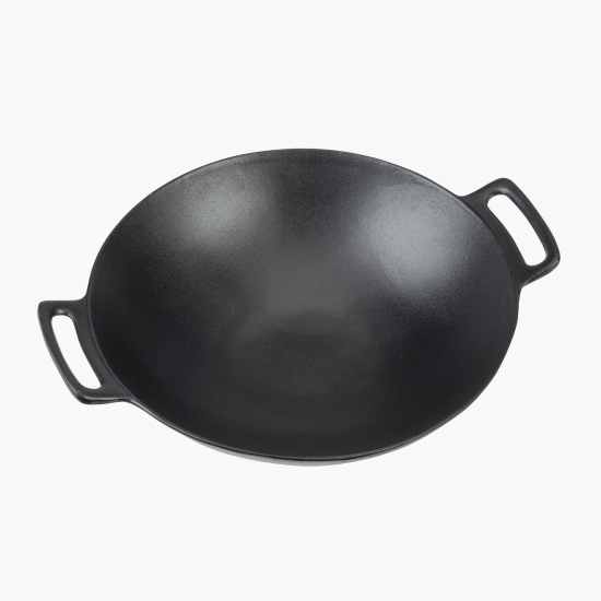 Wok grătar din fontă emailată, diametru 36,5 cm