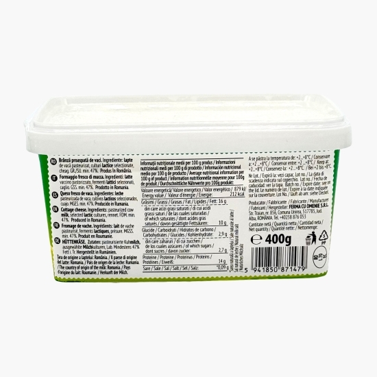 Brânză proaspătă de vaci 400g