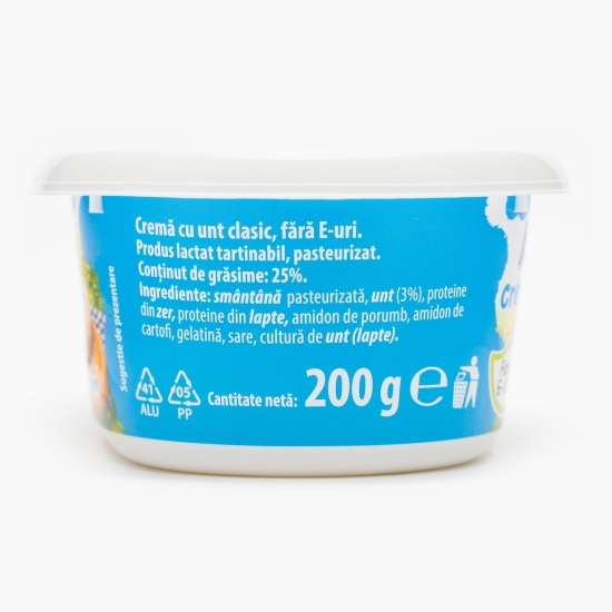 Cremă cu unt Clasic, 25% grăsime 200g