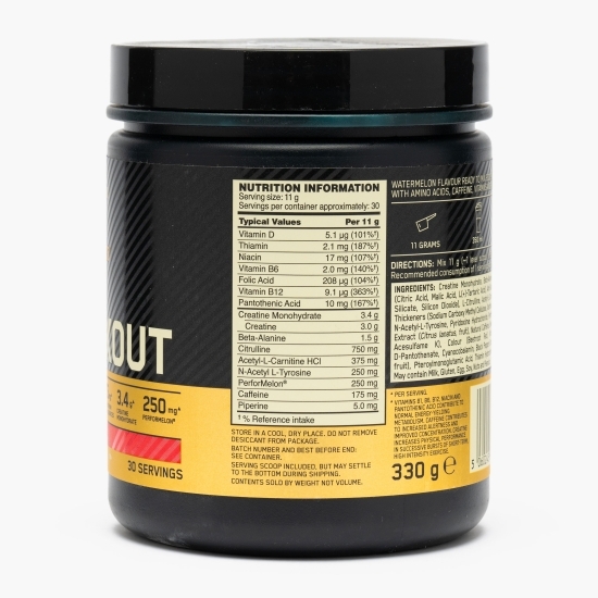 Pre Workout Gold Standard, aromă pepene roșu, 330g