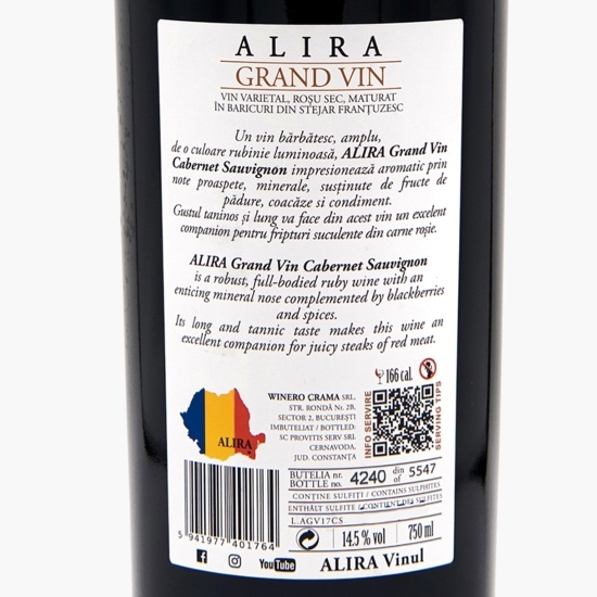 Vin roșu sec Grand Vin Cabernet Sauvignon 750ml