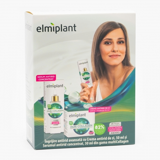 Set multiCollagen cremă antirid de zi 50ml + serum antirid concentrat 30ml