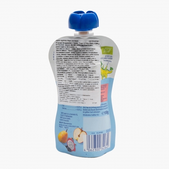Piure de fructe ecologic Fructul dragonului, +1 an, 100g
