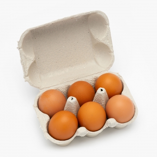 6 ouă proaspete de la țară mărimea L cod 1