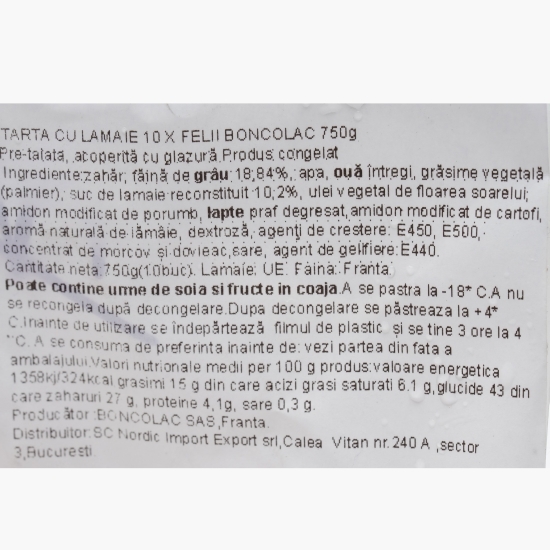Tartă cu lămâie 750g 