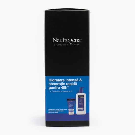 Set cadou Formula Norvegiană: Loțiune de corp intens hidratantă cu absorbție rapidă pentru pielea uscată 400ml și  Cremă de mâini cu absorbție rapidă 75ml