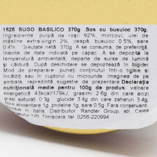 Sos cu busuioc 370g 