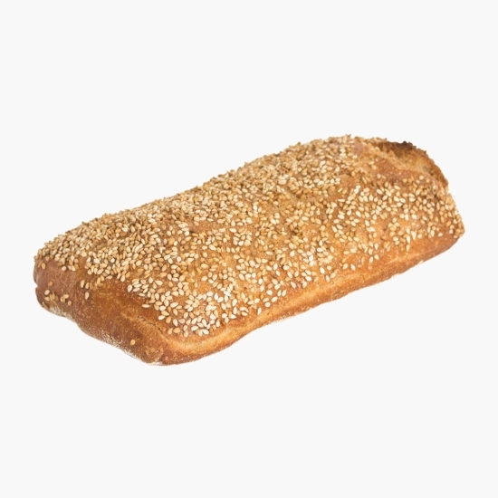 Pâine ciabatta cu maia și semințe de susan precoaptă, eco 4x135g 