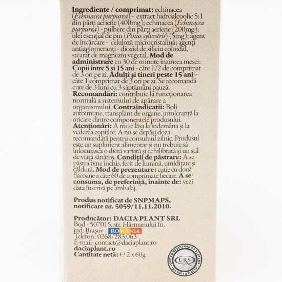 Echinacea forte 2x60 comprimate
