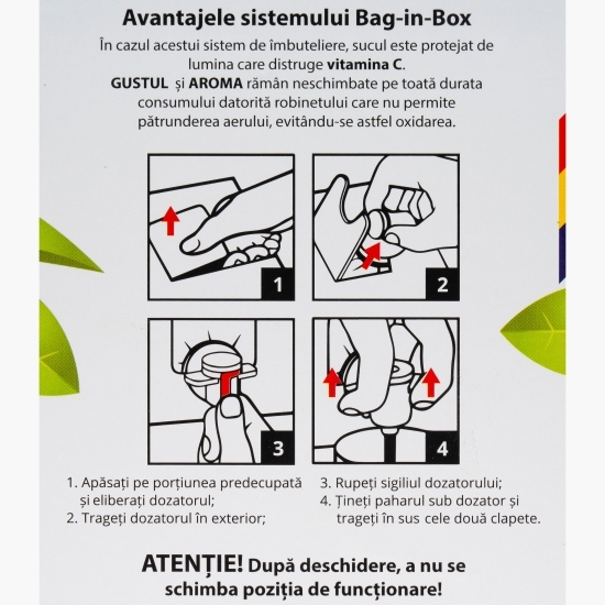Suc de aronia, bag in box 2l