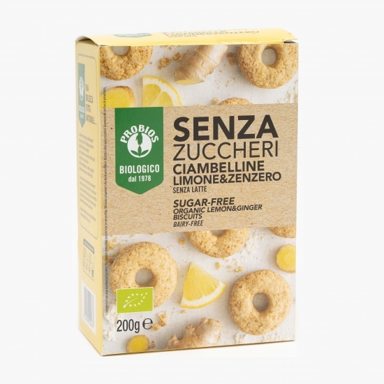 Biscuiți eco lămâie și ghimbir fără zahăr 200g