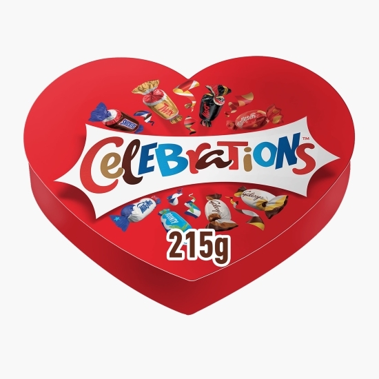 Selecție de bomboane de ciocolată inimă 215g