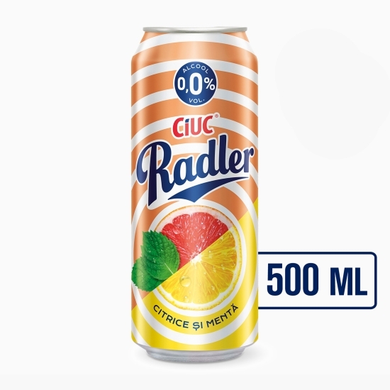 Bere cu gust de citrice și mentă cu 0% alc. doză 0.5l